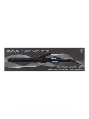 Bio Ionic 1.25" Long Barrel Pro Curling Iron Black with Teal Accents ' NanoIonic